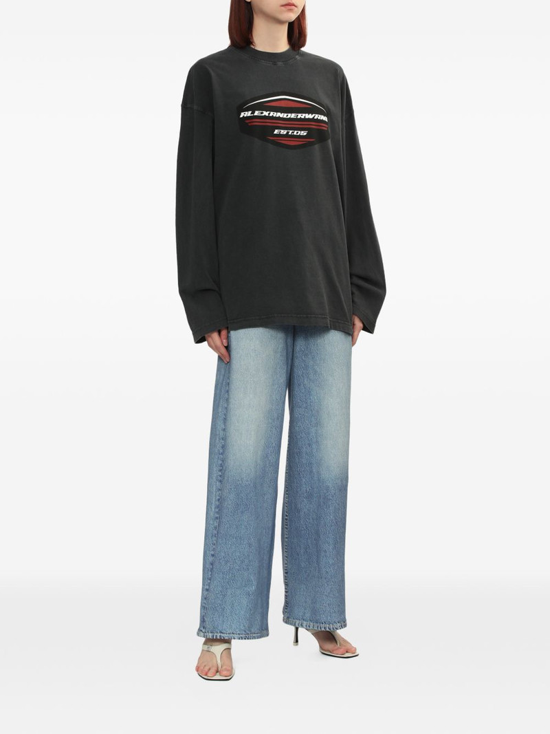 rag & bone distressed wide-leg denim outlook