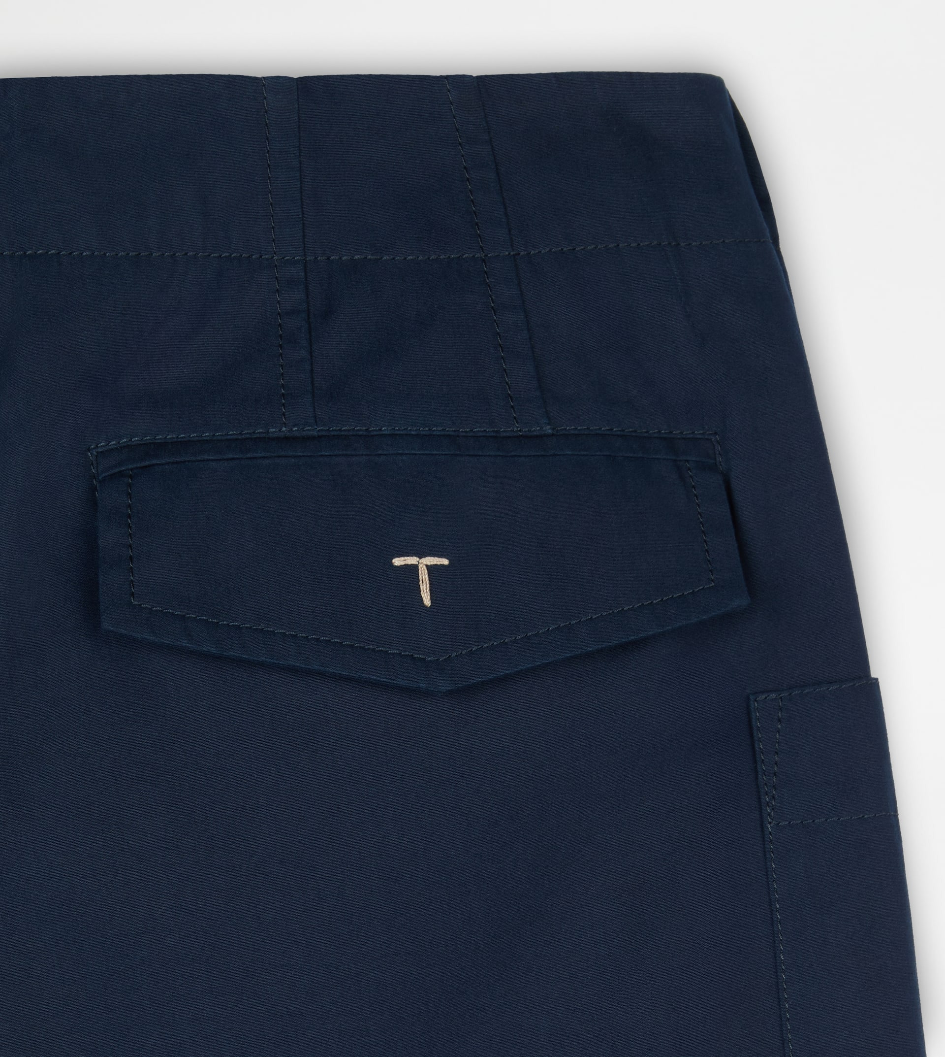 PANTS IN POPLIN WITH DRAWSTRING - BLUE - 8