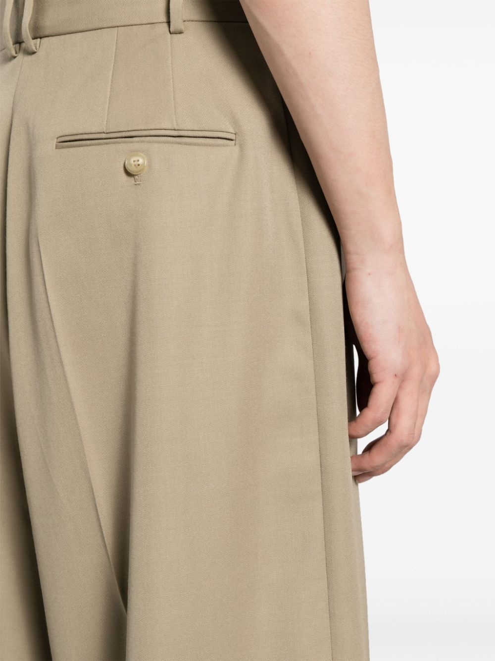 wide-leg wool trousers - 5