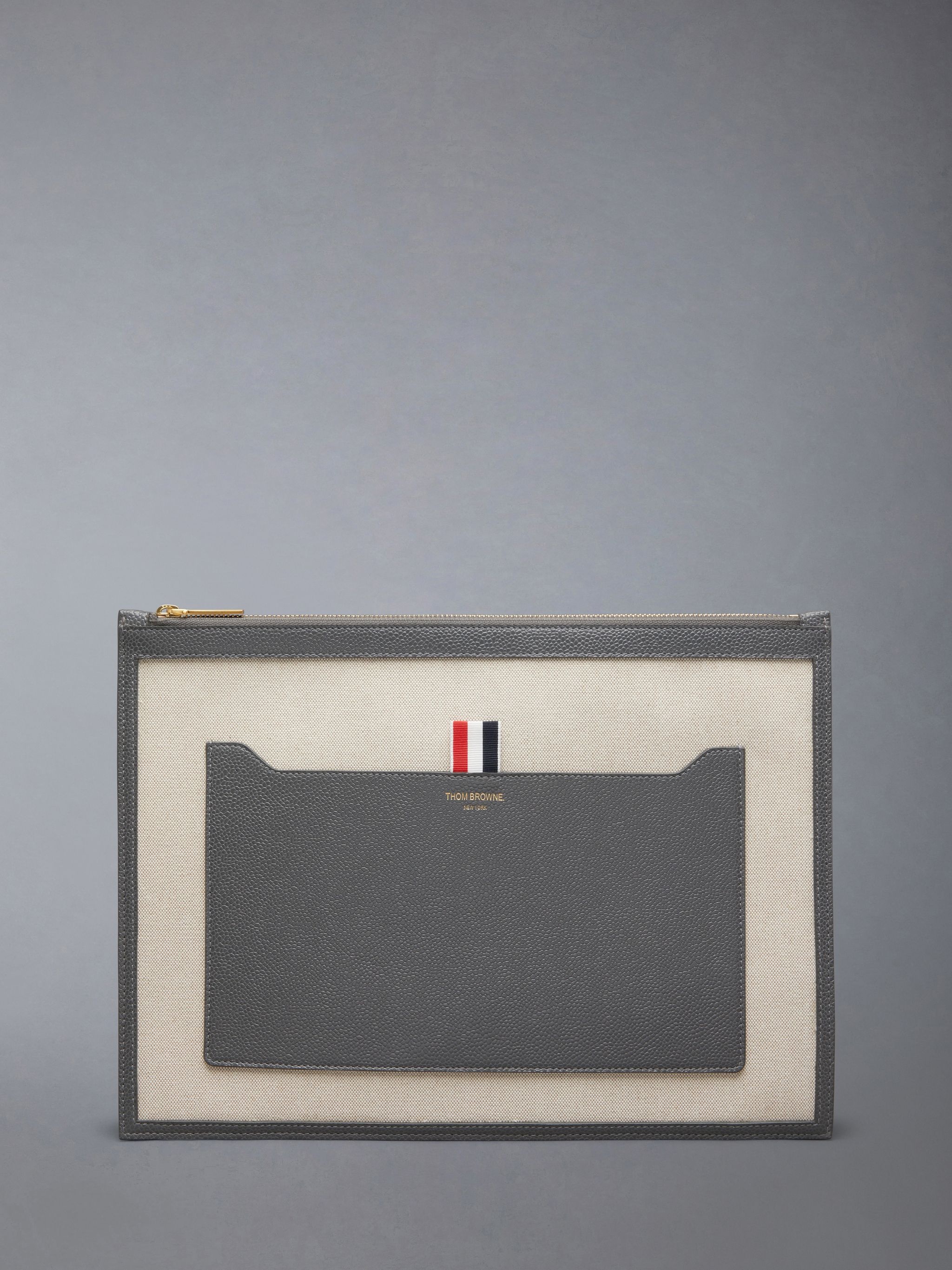 two-tone canvas document holder - 1