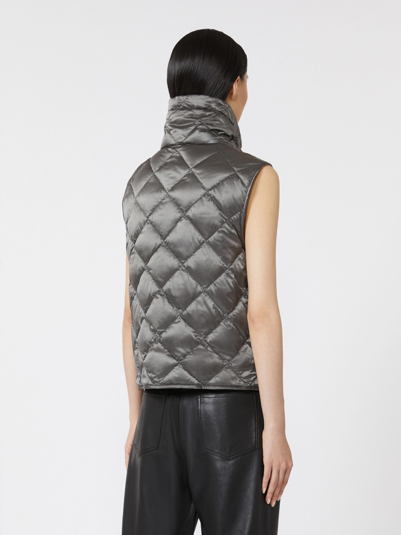 TREGIC Padded water-repellent nylon canvas gilet - DARK GREY 4