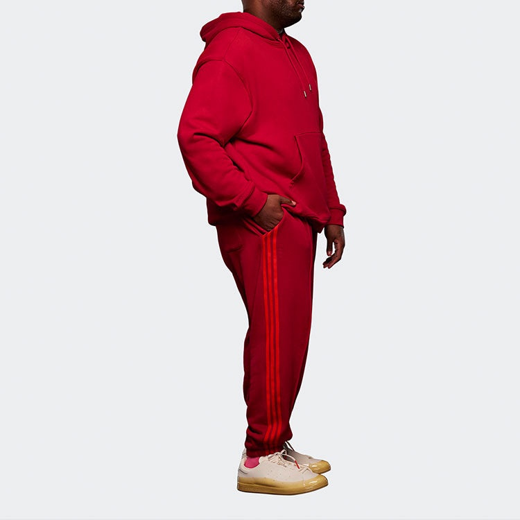 adidas IVY PARK Crossover Sweat Pant Side Stripe Drawstring Sports Long Pants Couple Style Red HI195 - 10