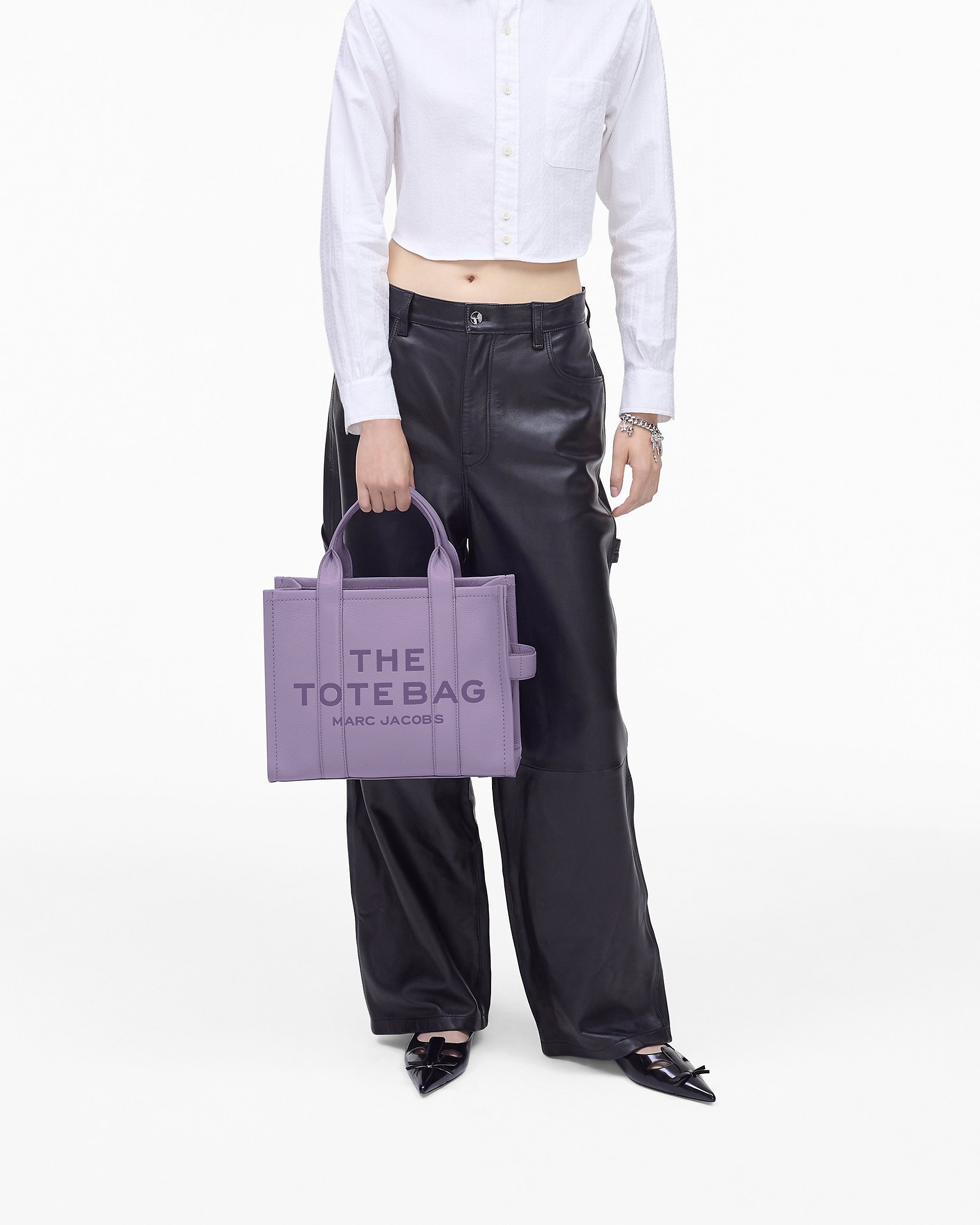 THE LEATHER MEDIUM TOTE BAG - 9