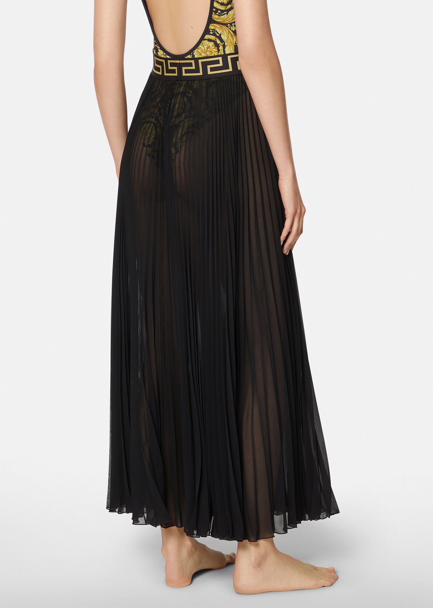 Greca Border Pleated Pareo - 3