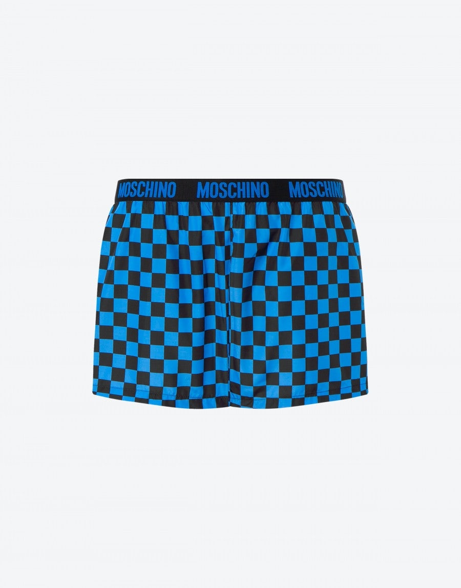 ALL-OVER CHECK SWIM TRUNKS - 1