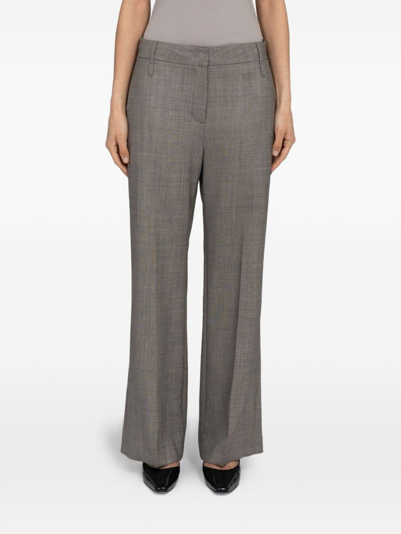 wool flared trousers 1