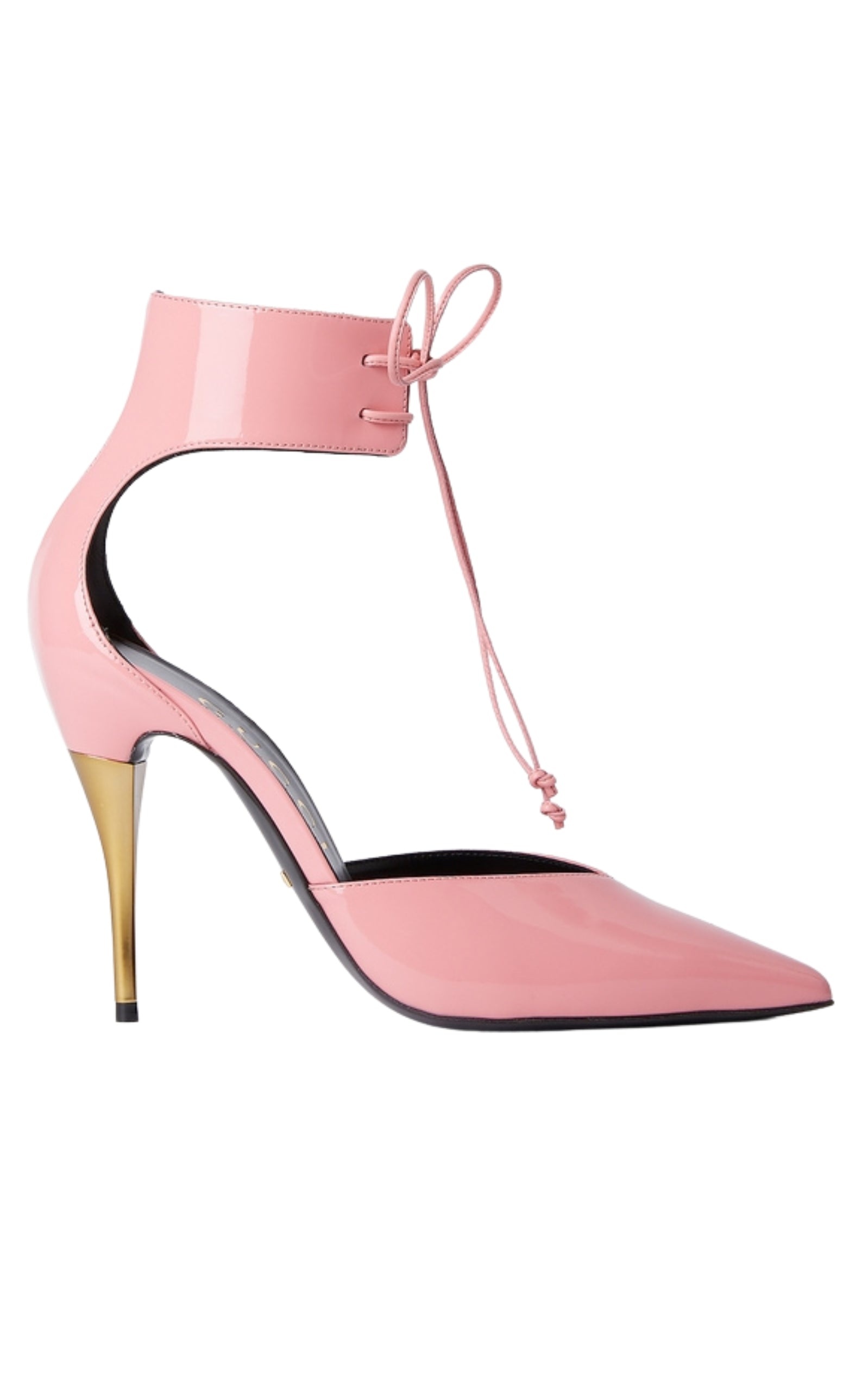 Priscilla Glossed-Leather Pumps in Pink - 1