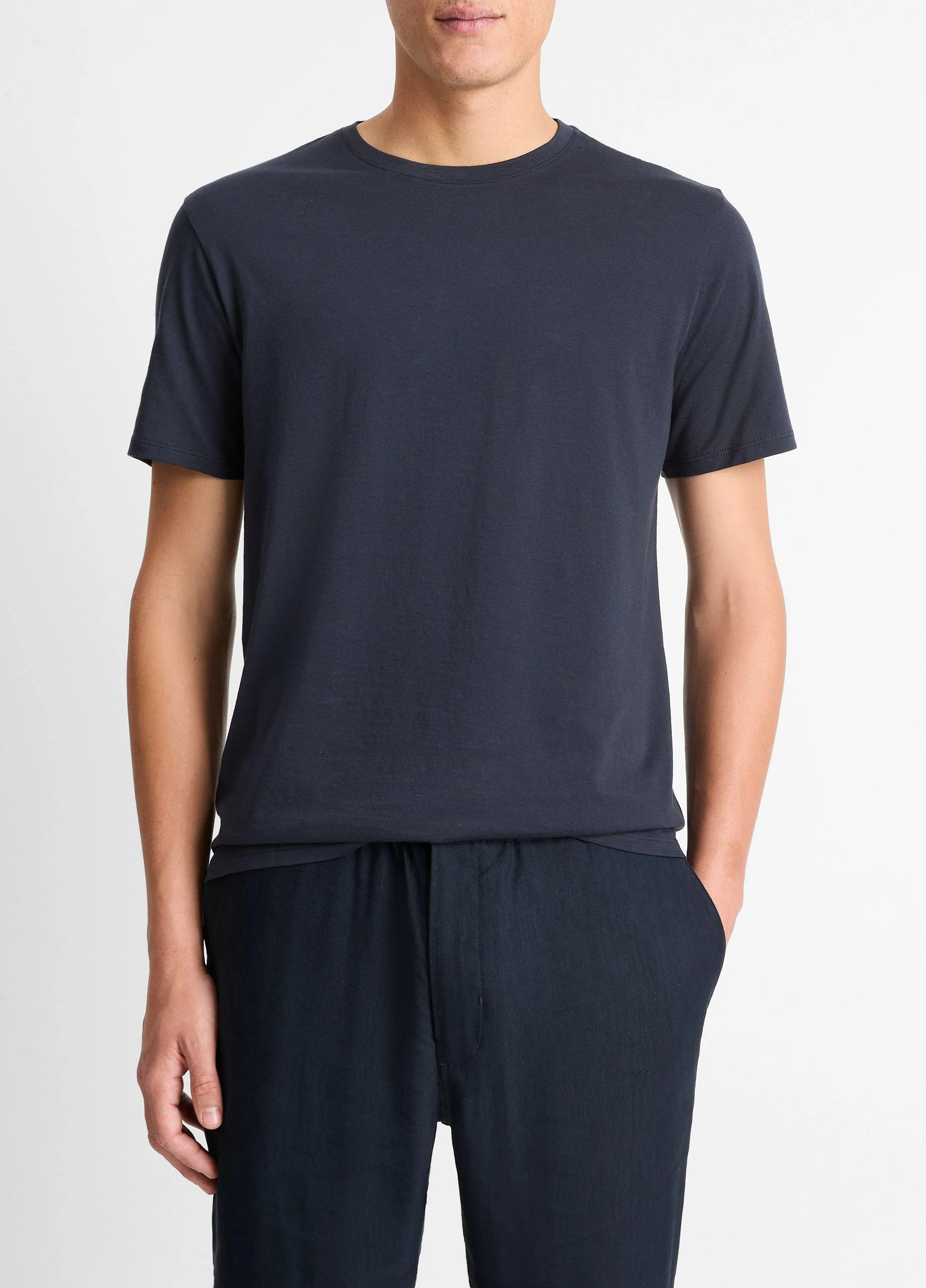 Pima Cotton Crew Neck T-Shirt - 1