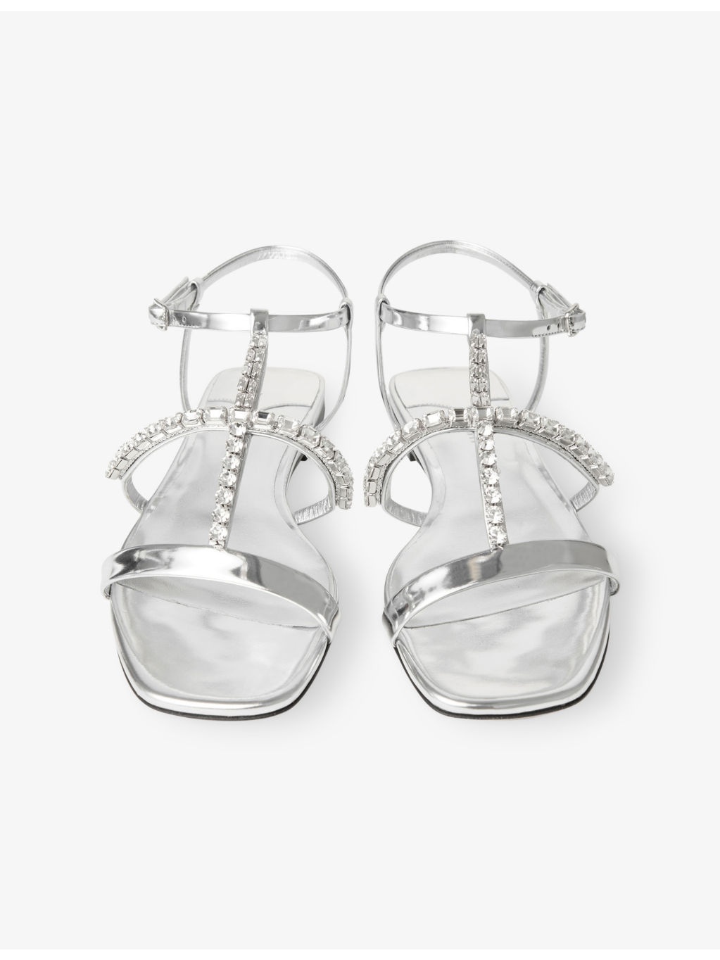 Gwyn Crystal-Embellished Flat Leather Sandals - 2