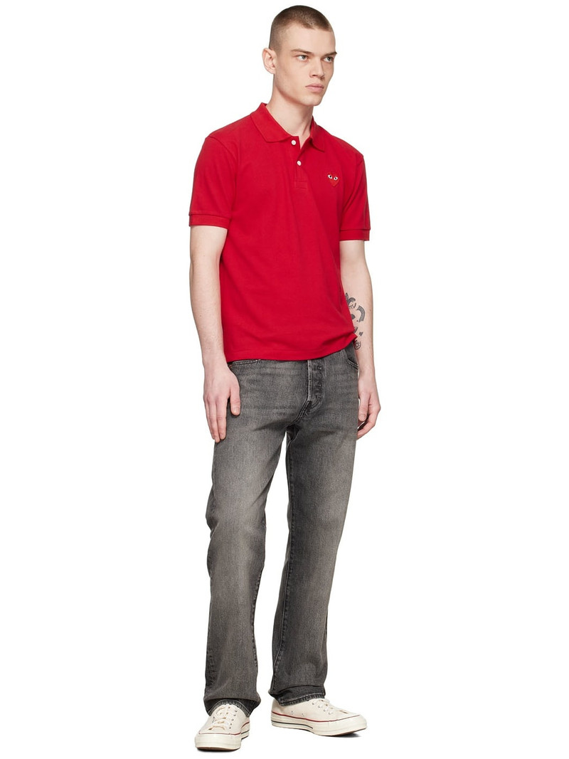 Comme des Garçons PLAY Red Cotton Polo outlook