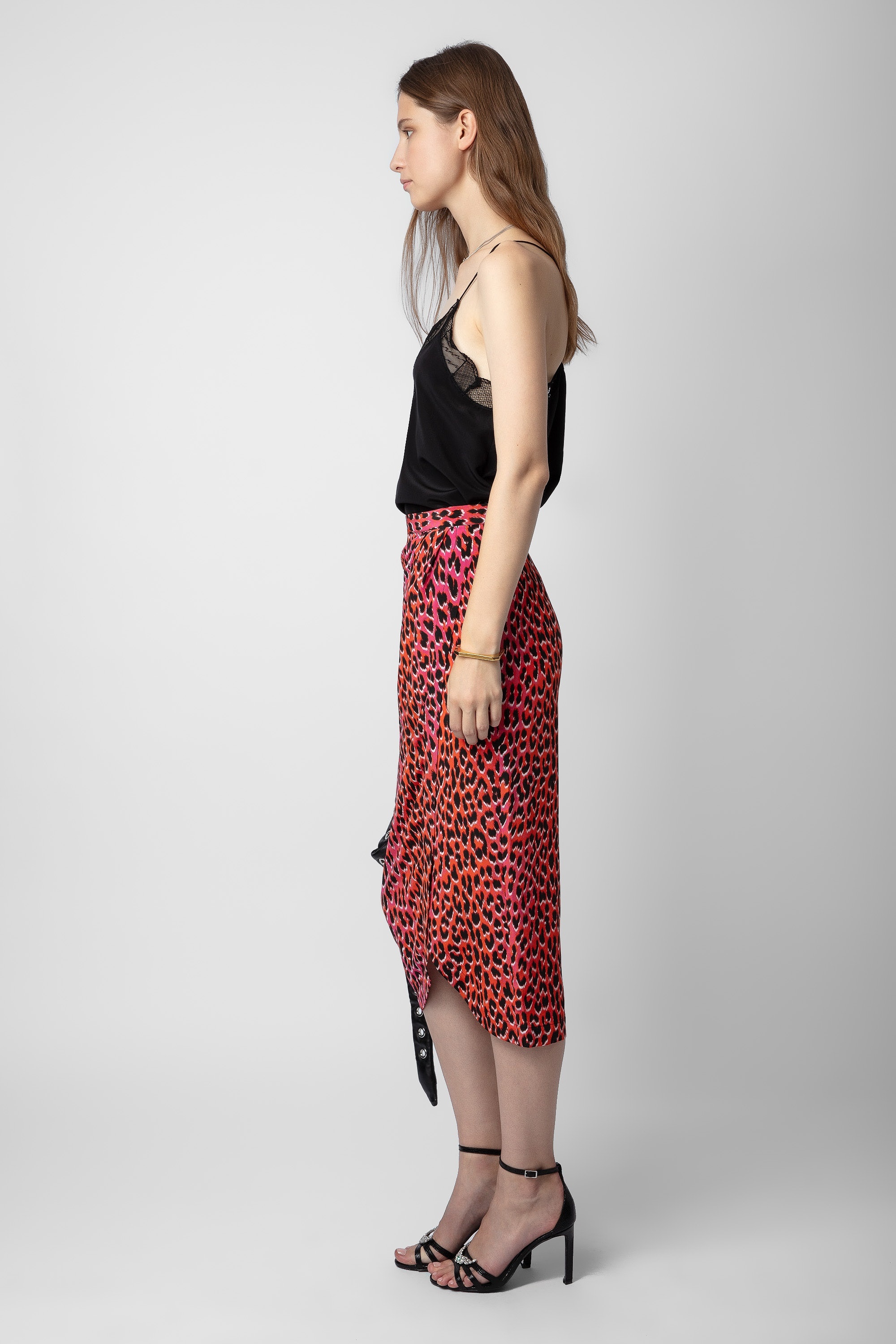 Jamelia Leopard Silk Skirt - 3