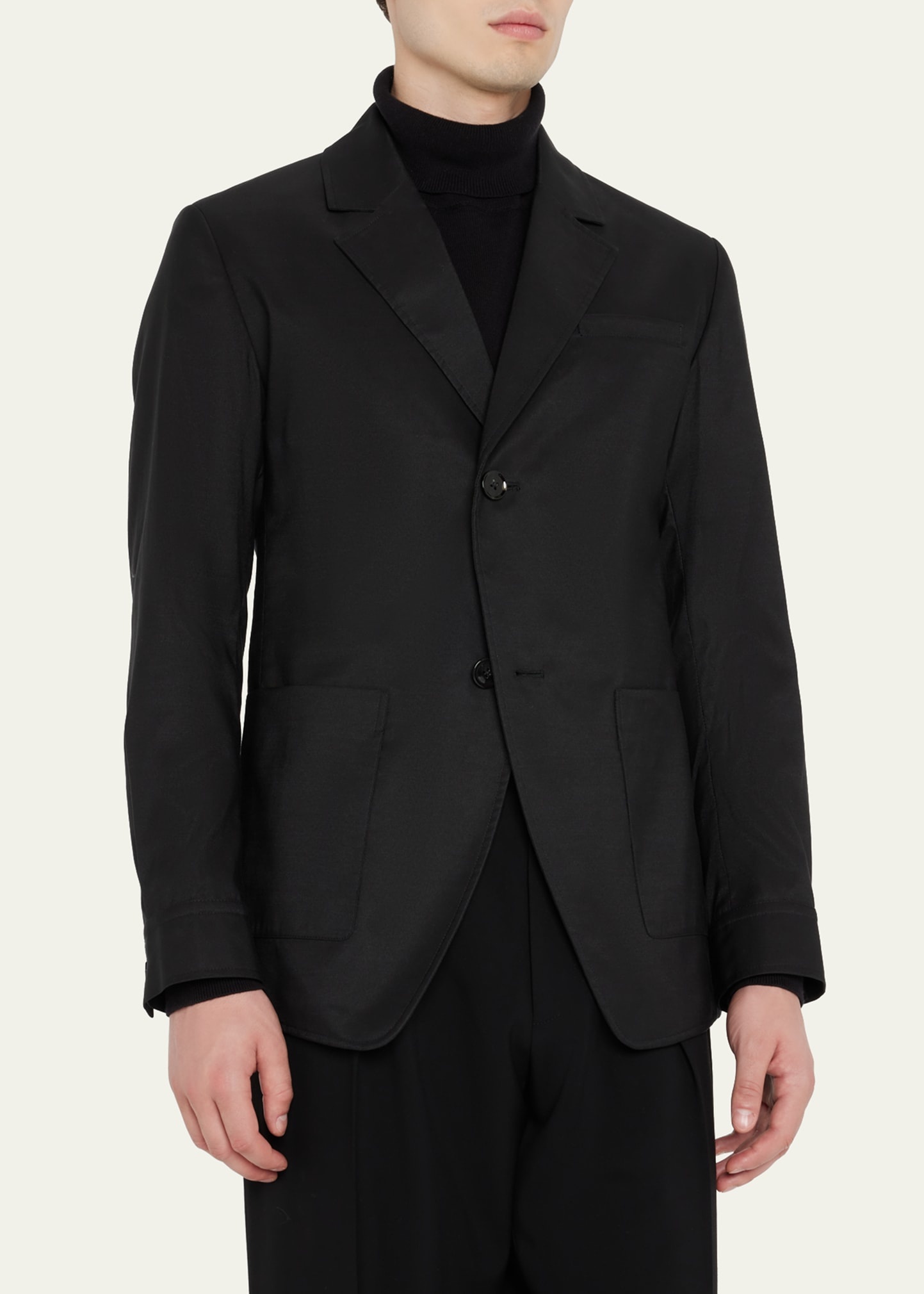 Men's Oversized Solid Sport Jacket - 4