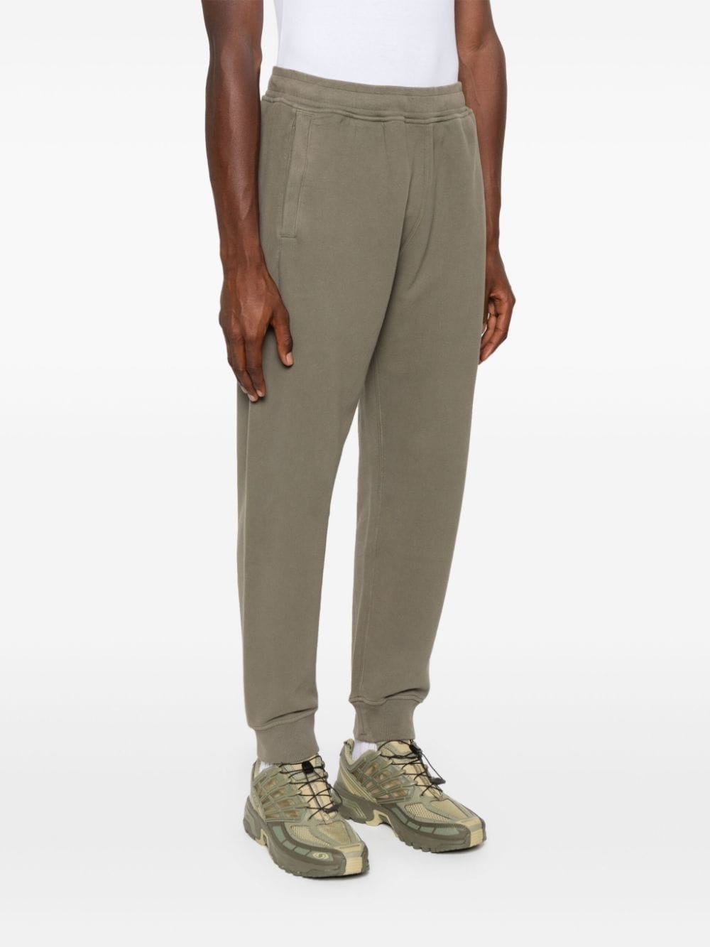 Compass-badge cotton track pants - 3