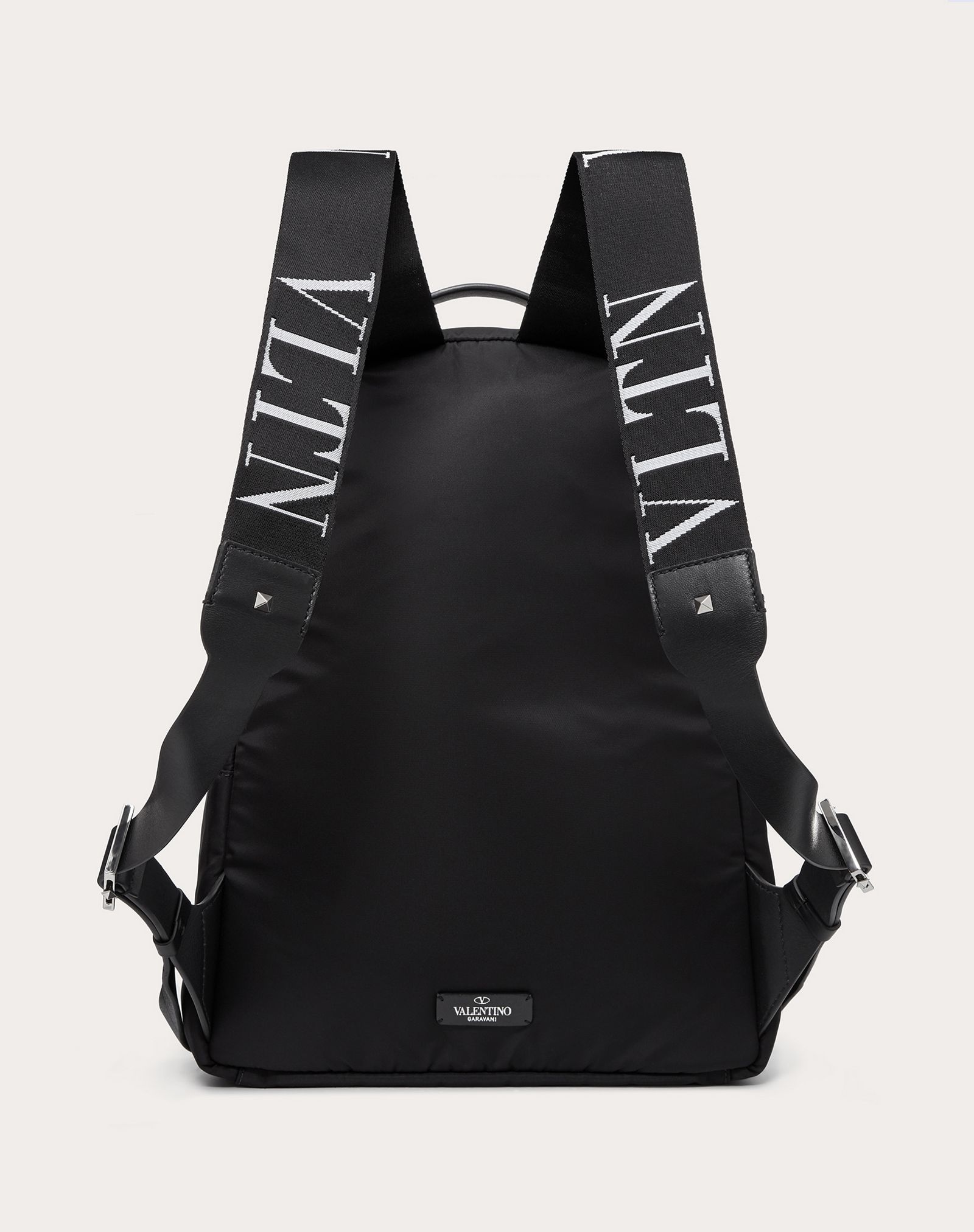 NYLON BACKPACK WITH VLTN RIBBON STRAPS - 3