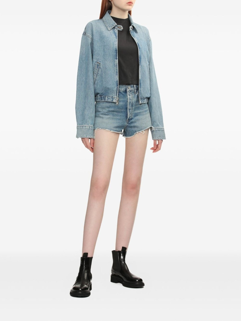 AGOLDE frayed denim shorts outlook
