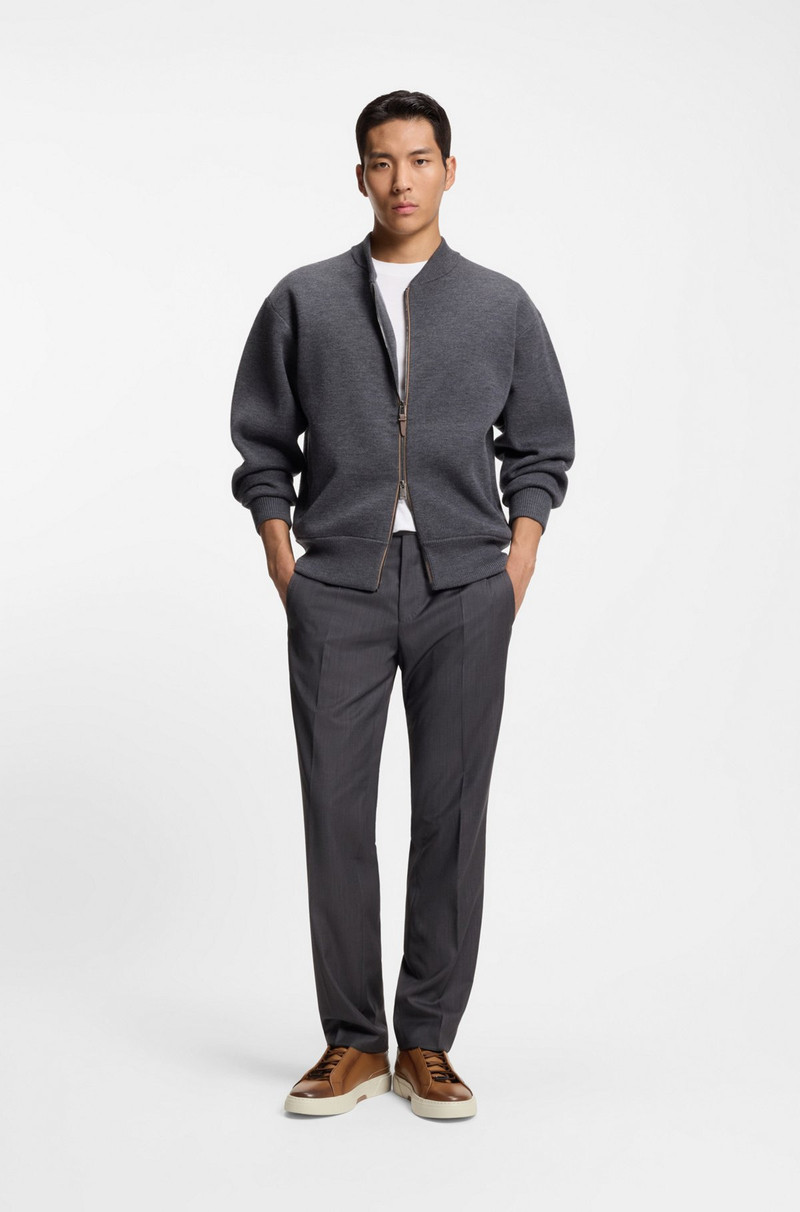 BOSS GARY LEATHER TRAINERS WITH HIDDEN LACES outlook