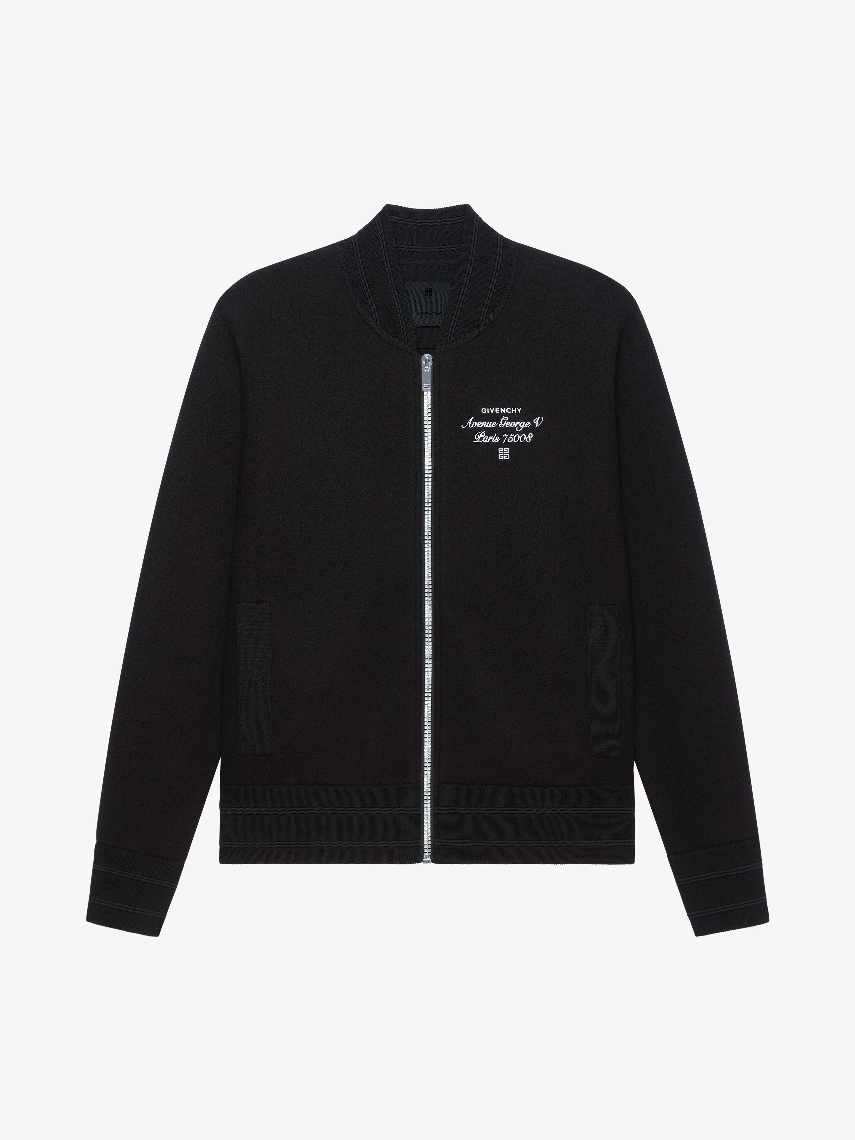 BOMBER JACKET IN GIVENCHY EMBROIDERED WOOL - 1