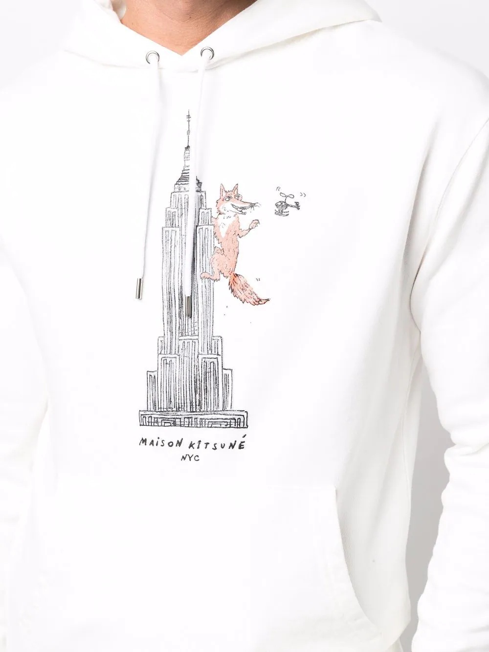 skyscraper-print hoodie - 6