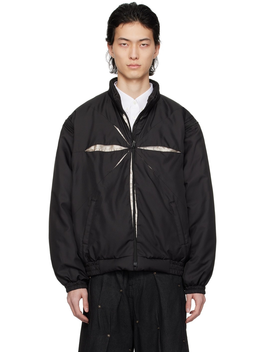 KUSIKOHC Black Origami Jacket | ssense | REVERSIBLE