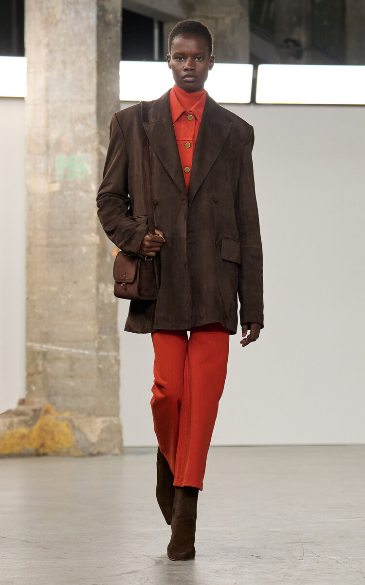 Peppe Ribbed Cashmere-Silk Turtleneck Top orange - 2