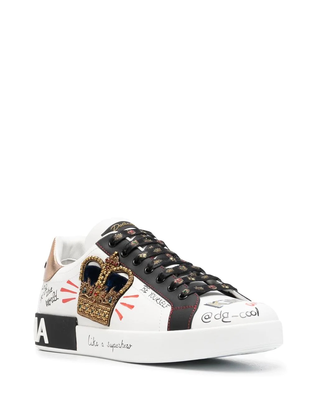 Portofino slogan print sneakers - 2