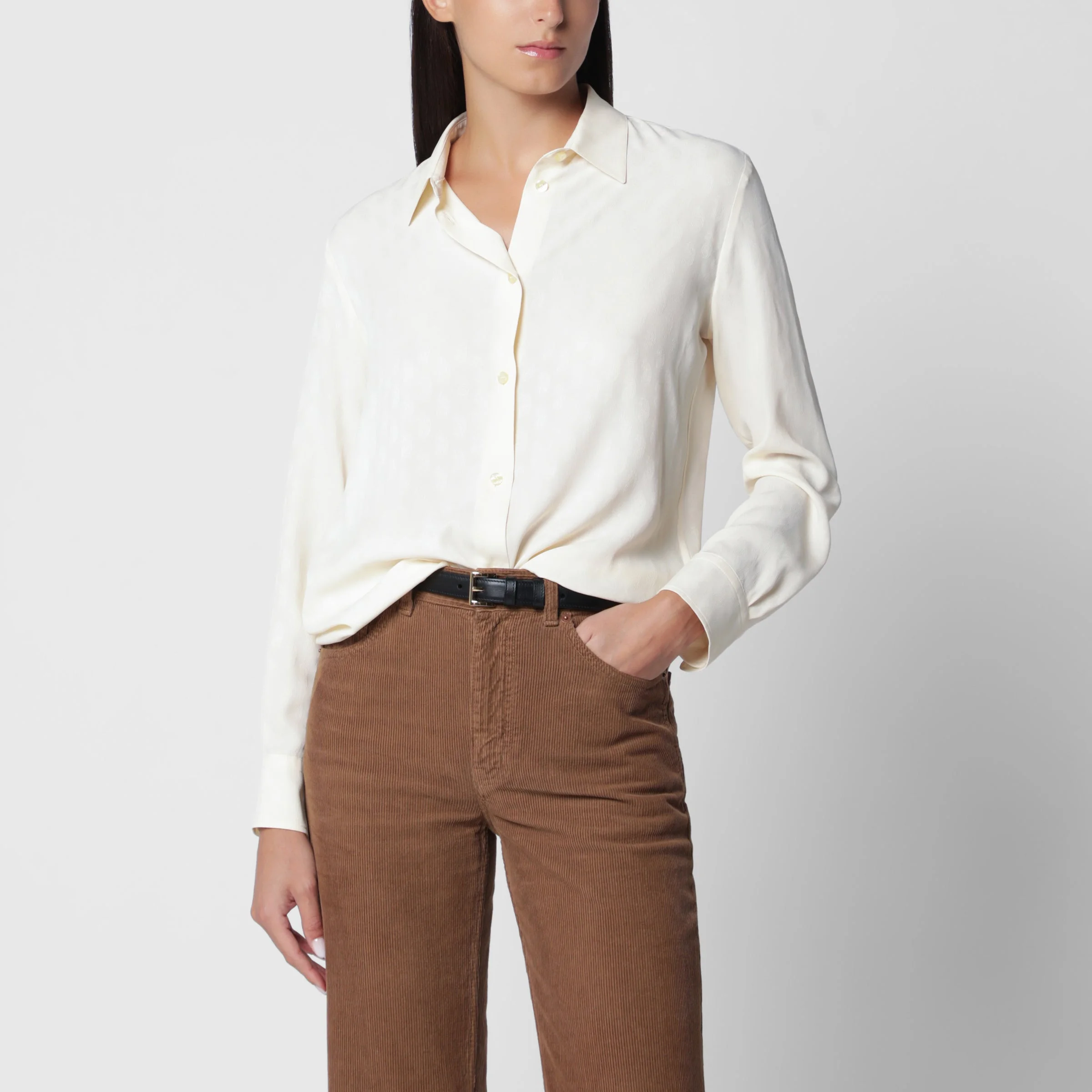 Paisley multicolour silk-blend jacquard shirt - 1