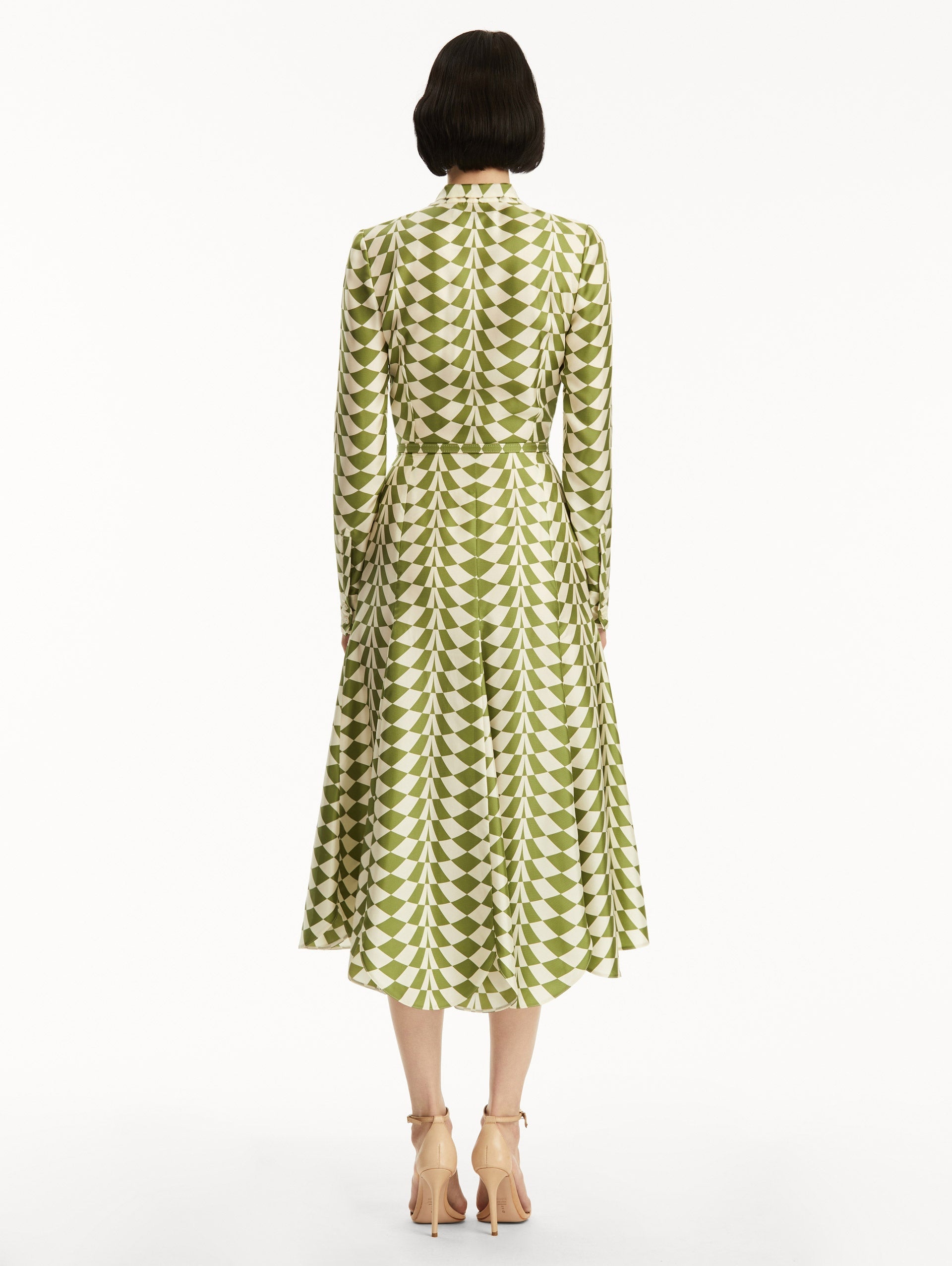 GEO SILK TWILL SHIRT DRESS - 3