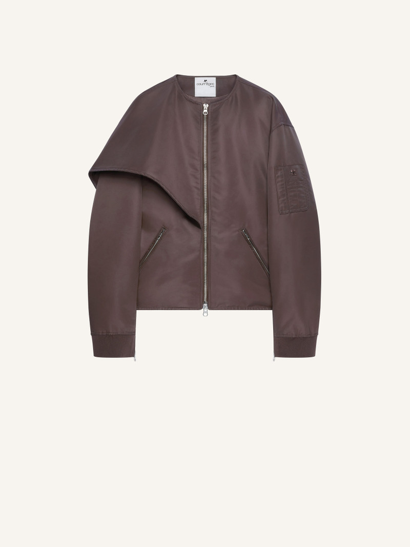 BOW COLLAR BOMBER JACKET - 1