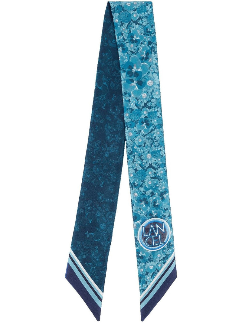 Roxanne flowers-print silk scarf 1