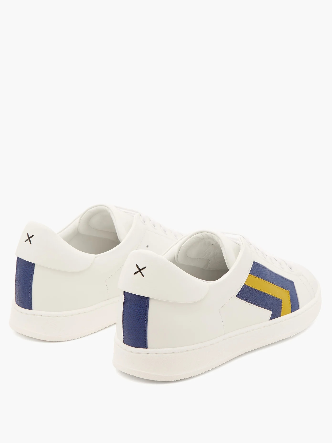 Super 3 striped leather trainers - 4