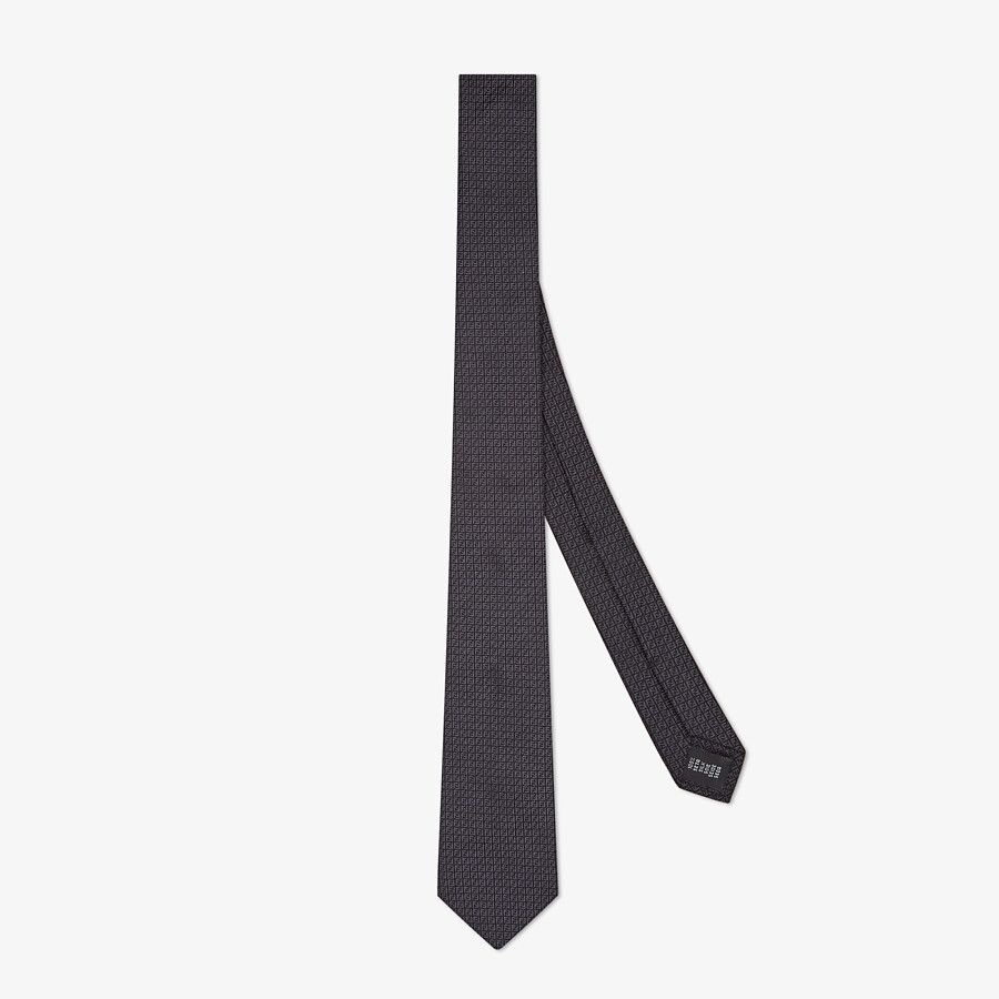 Gray silk tie - 1
