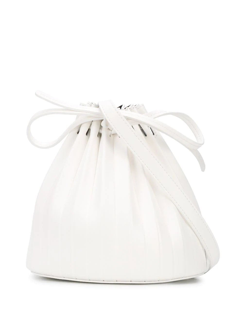 mini pleated bucket bag - 6