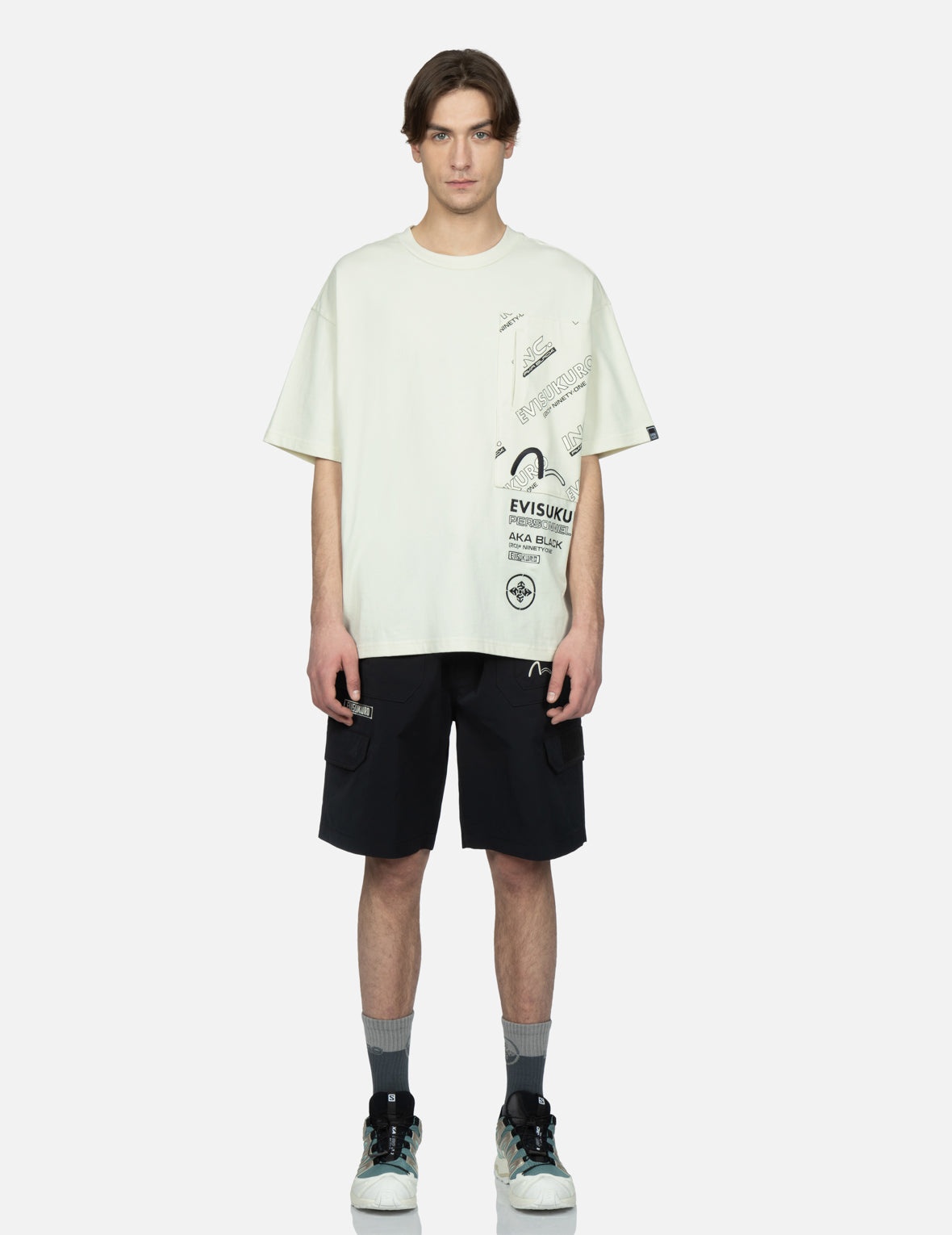 Seagull and Logo Embroidery Shorts - 5