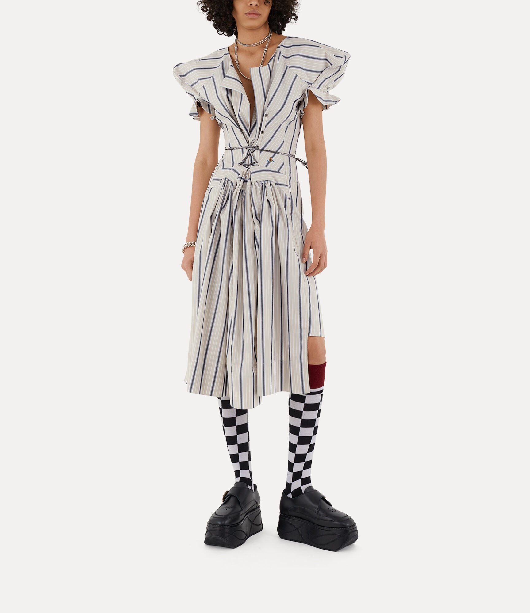 関税込■Vivienne Westwood■Kate コットンポプリンミディドレス Vivienne Westwood☆関税込☆Kate コットンポプリンミディドレス