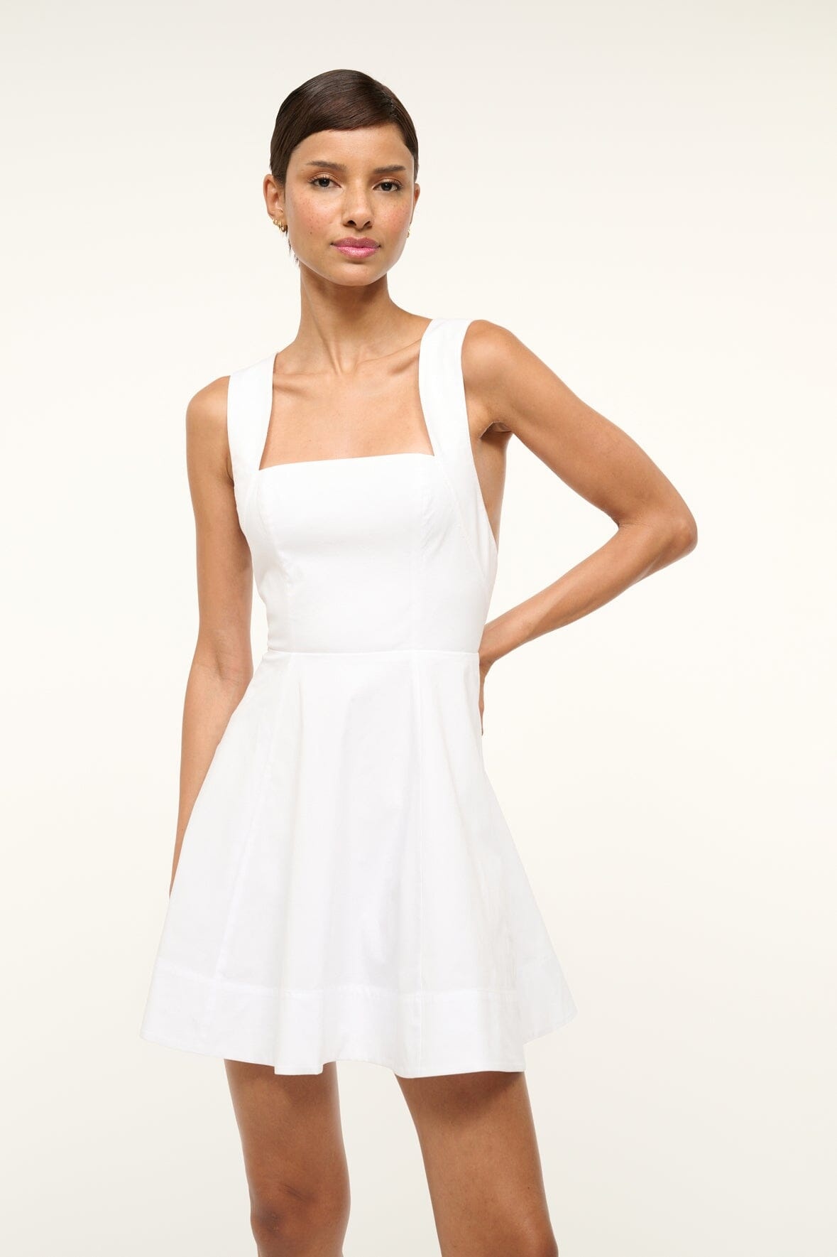 STAUD MINI TERESA DRESS WHITE - 2