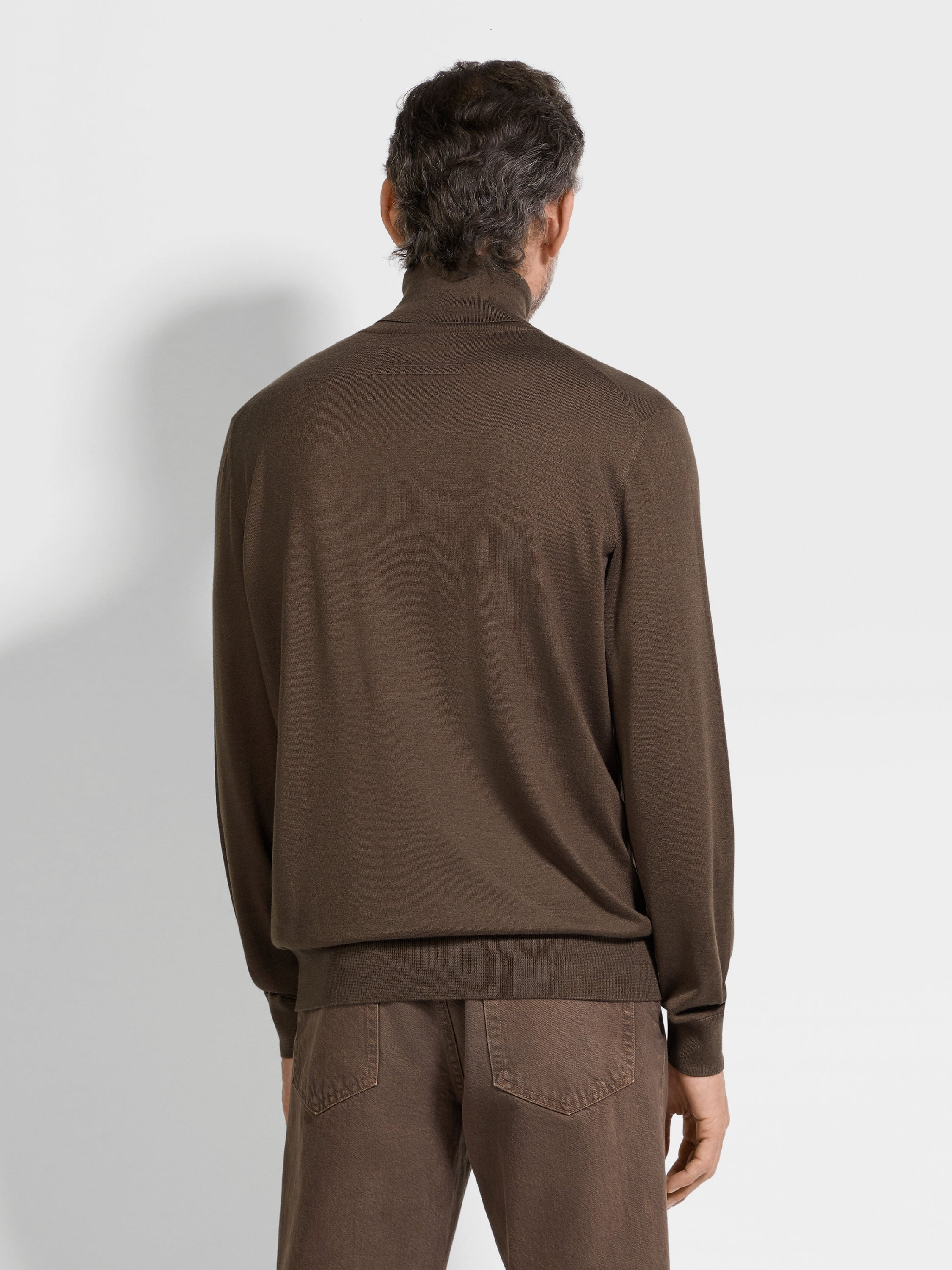 BROWN MÉLANGE CASHSETA TURTLENECK - 5