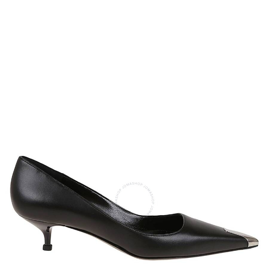 Alexander McQueen Black Leather Punk Pumps - 1