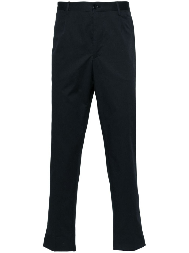 tapered cotton chino trousers 1