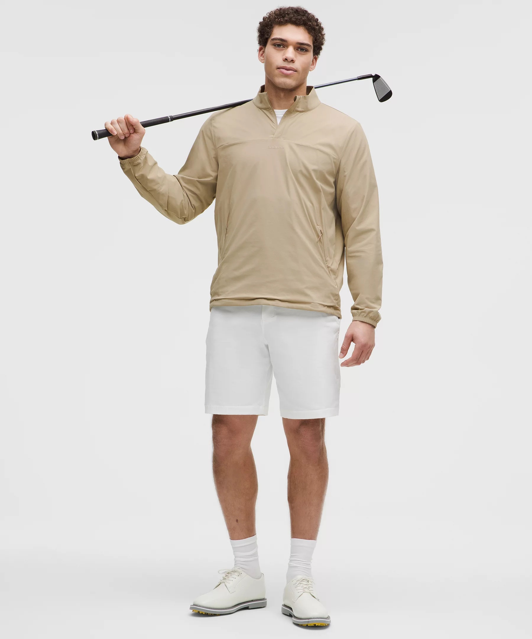 Windproof Golf Pullover Quarter-Zip Jacket - 1