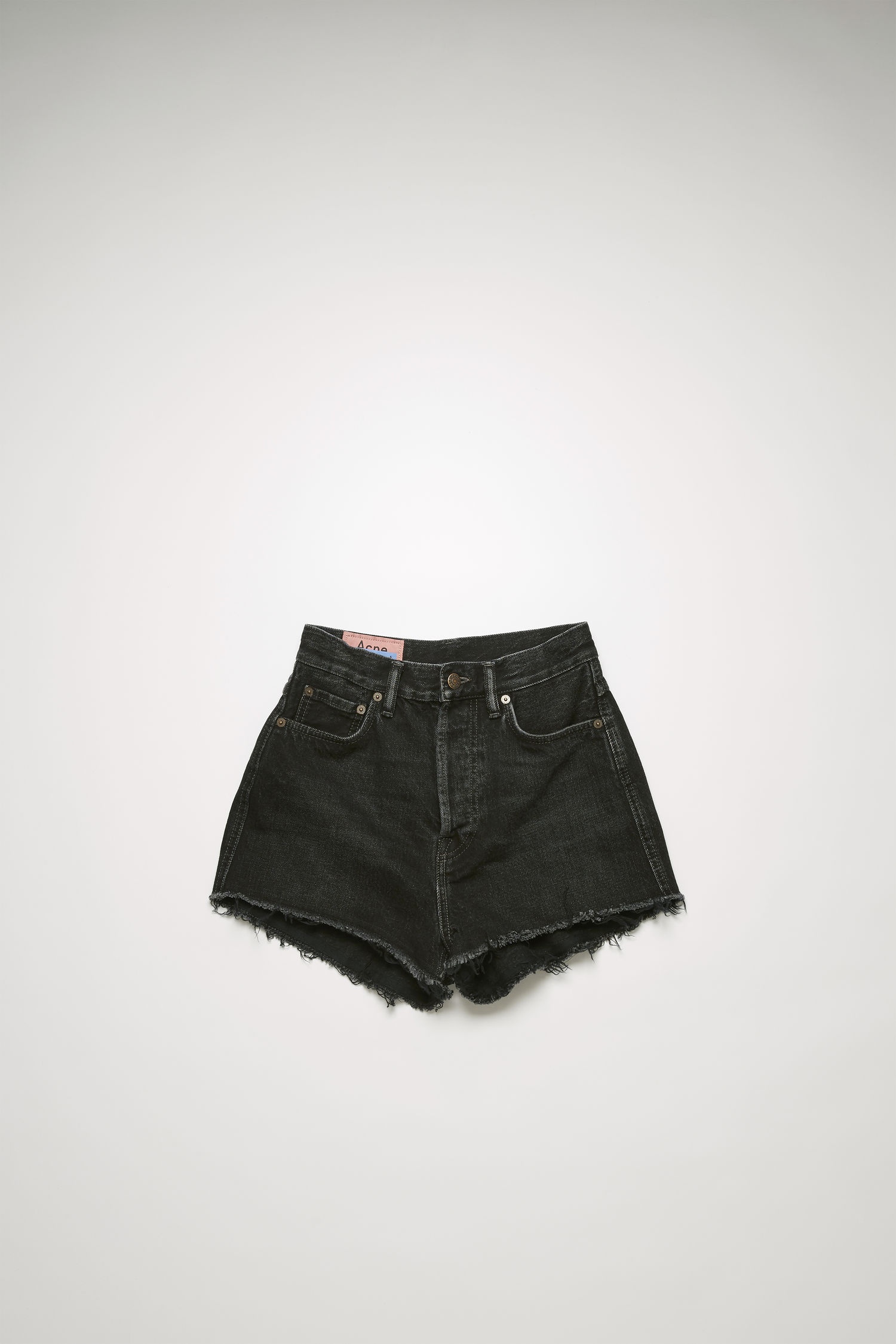 High-rise denim shorts black - 1