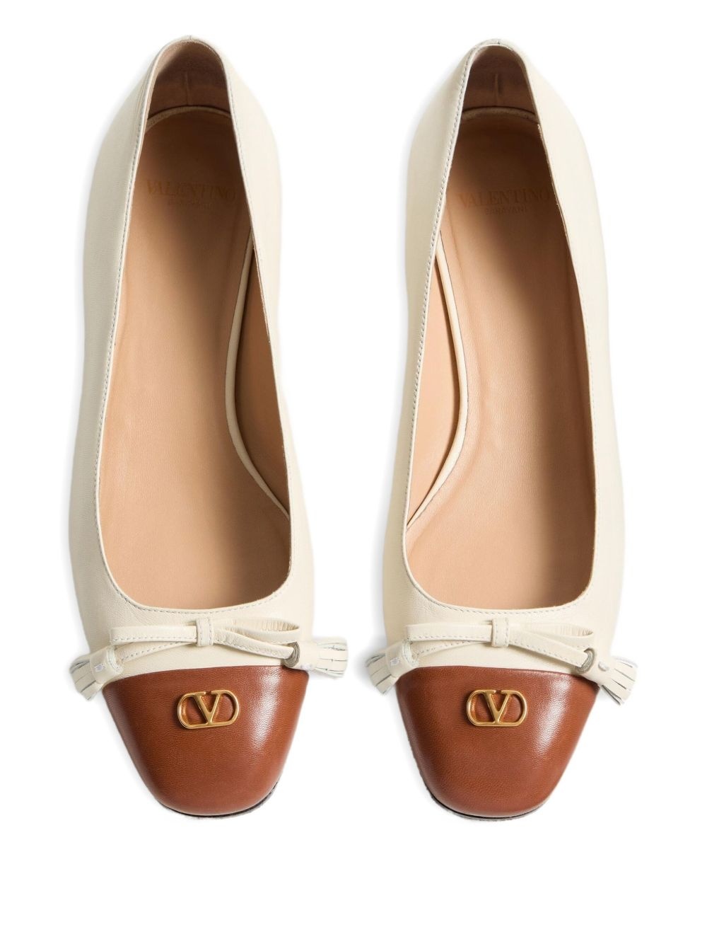 tassel-embellished leather ballet flats - 3