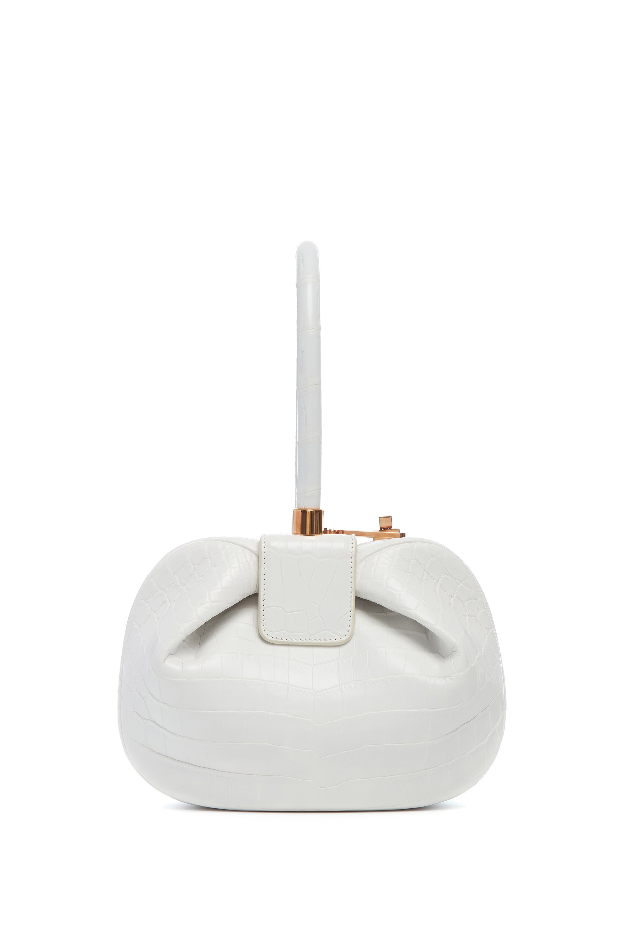 Nina Bag in Ivory Crocodile Leather - 2