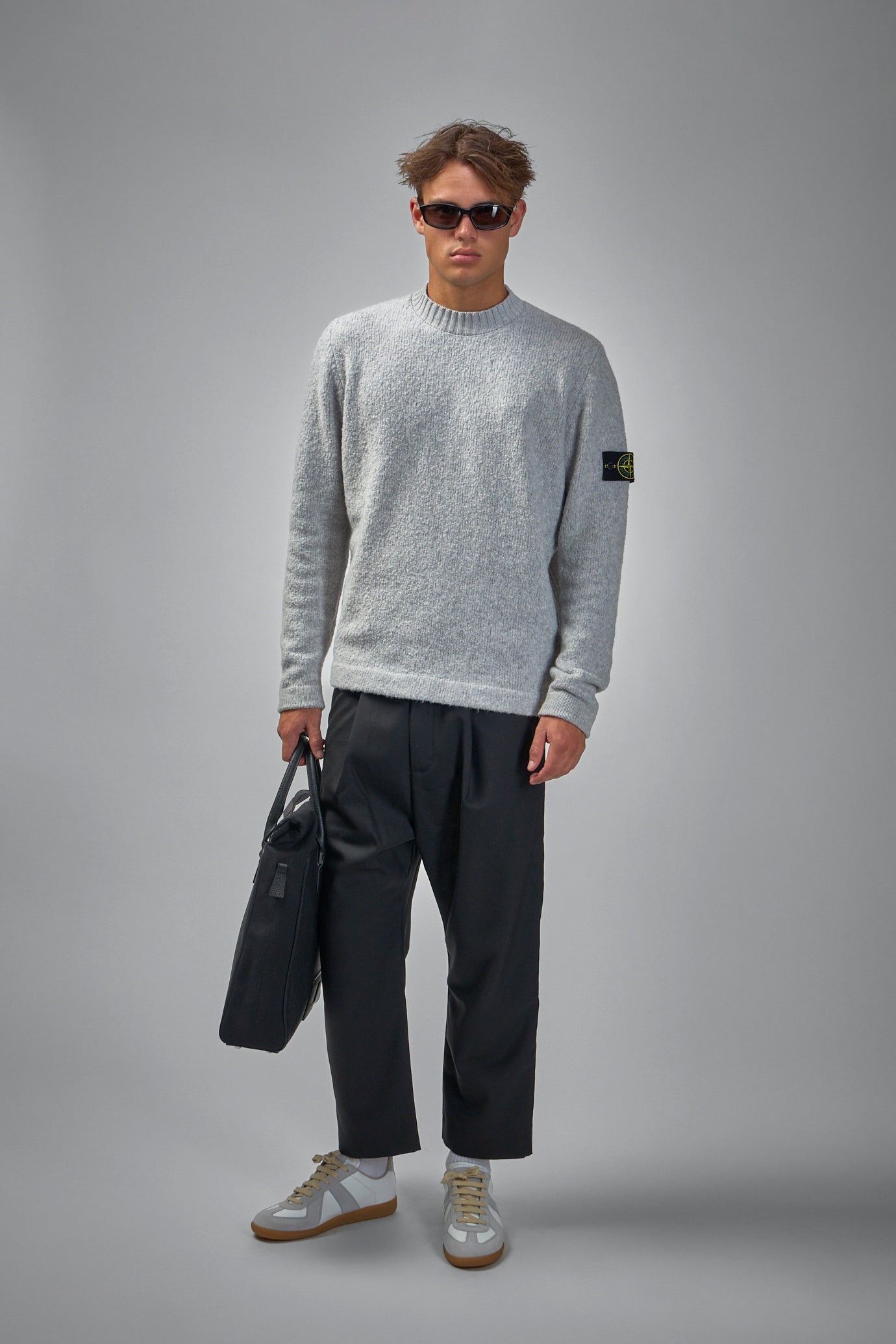 Crew Neck - melange grey - 2
