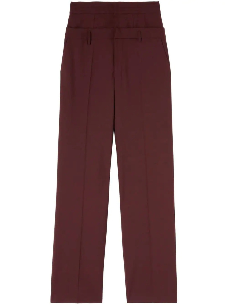 high double-waist effect trousers 1