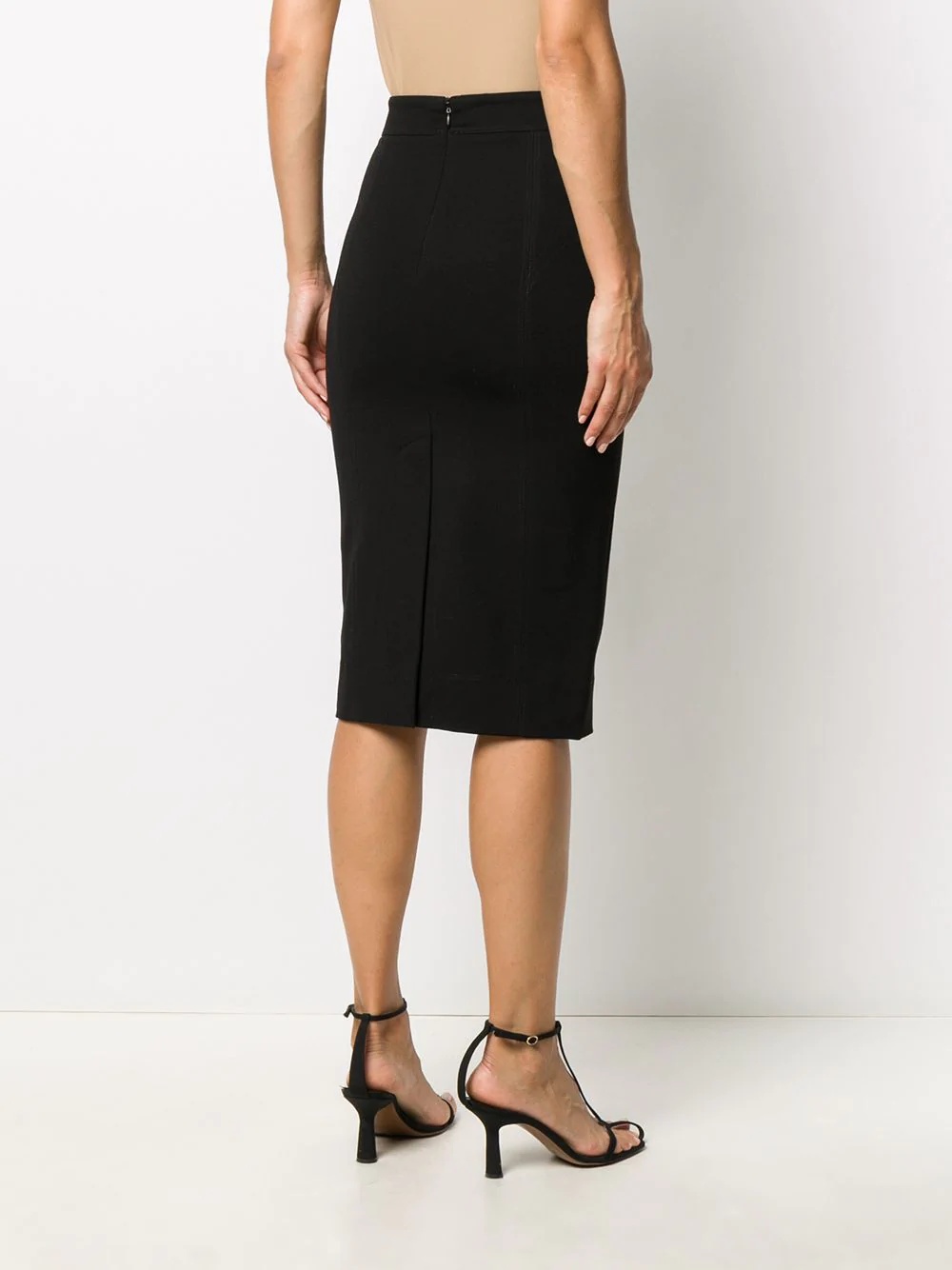 front flap pocket pencil skirt - 4