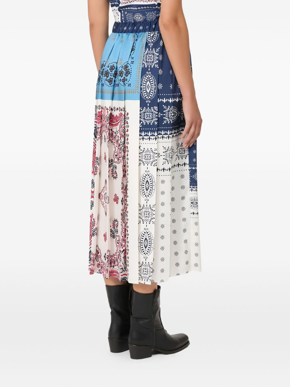 Luna printed pleated midi skirt - 5