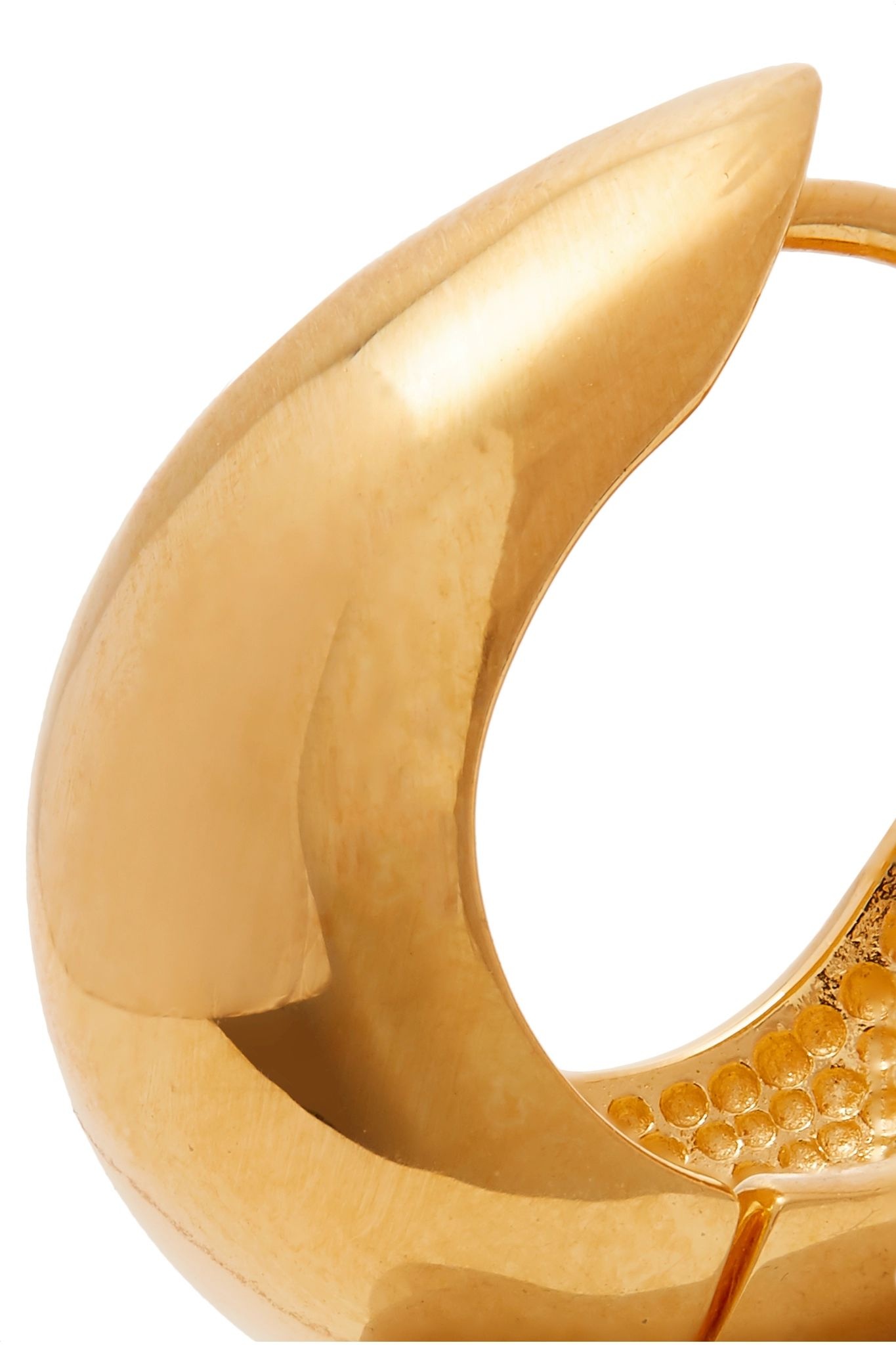 Gold vermeil hoop earrings - 5