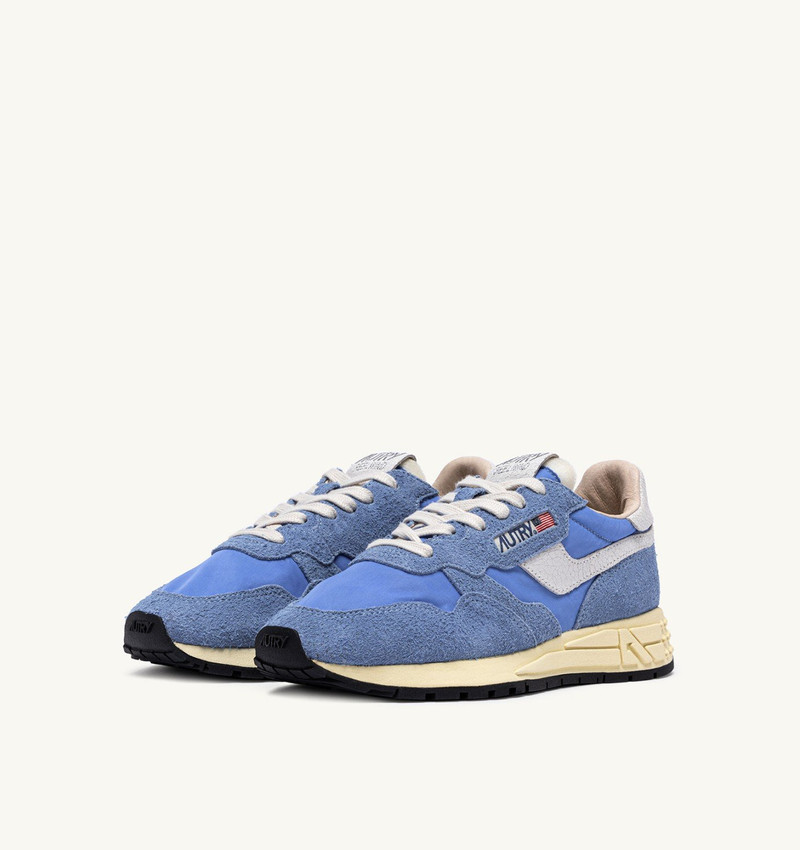 AUTRY REELWIND LOW SNEAKERS IN NYLON AND SUEDE DELLA ROBBIA BLUE AND WHITE outlook