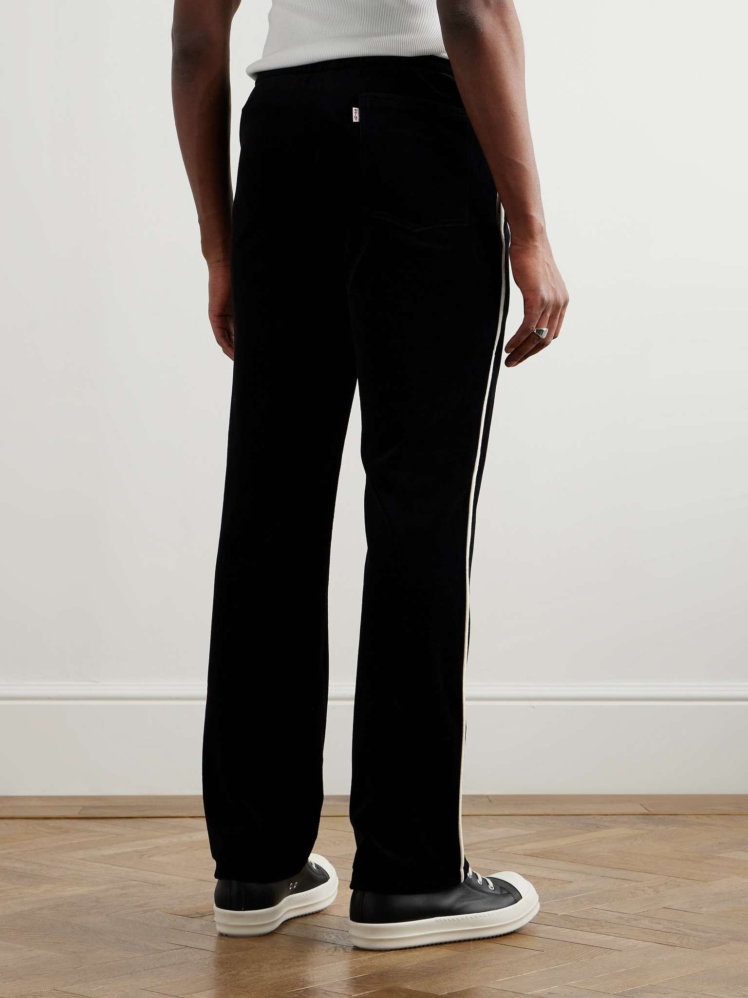 + Lastman Bootcut Cotton-Blend Velour Track Pants - 4