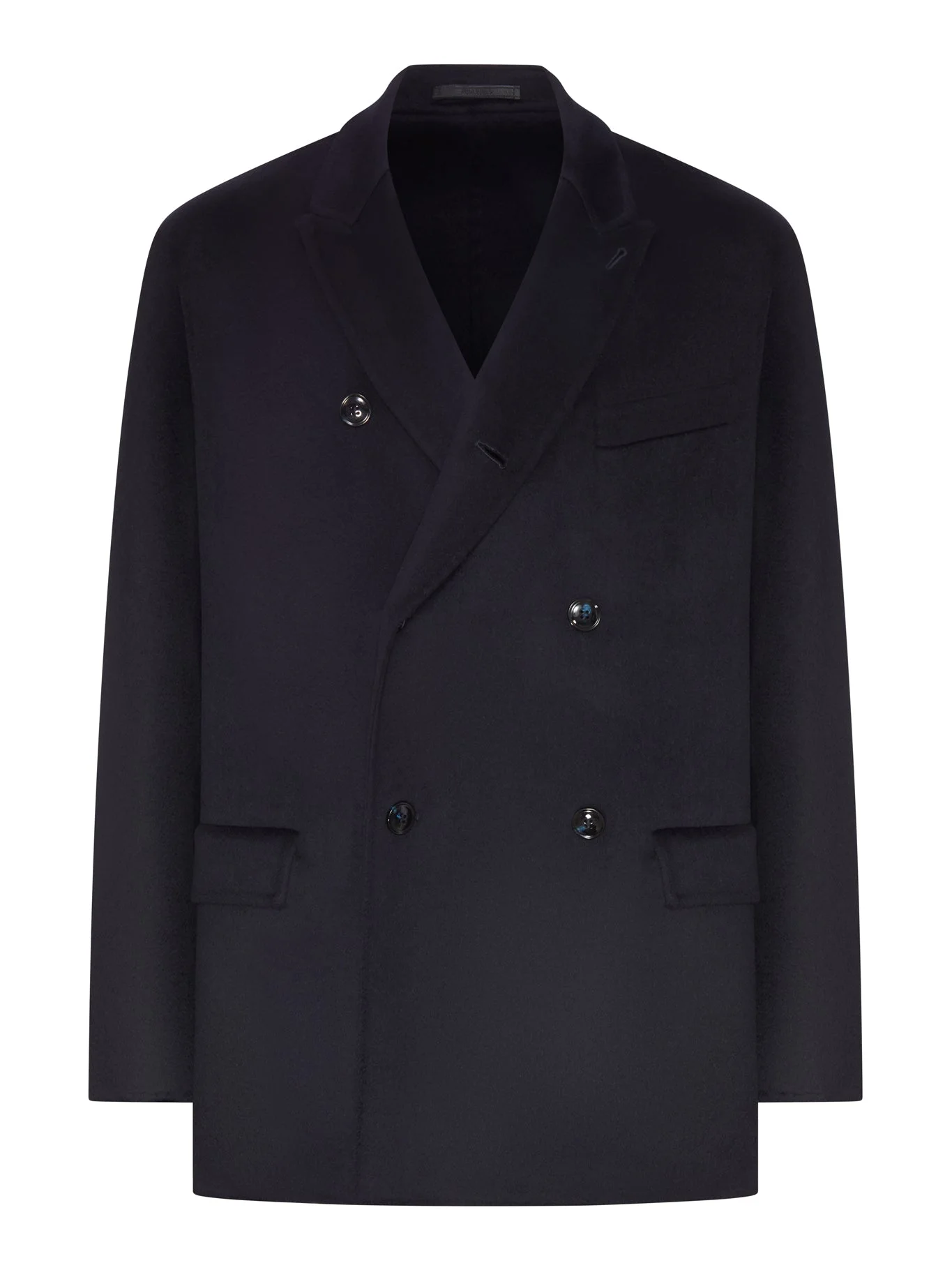 DOUBLE-BREASTED CASHMERE-BLEND JACKET - 1